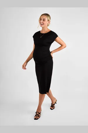 JoJo Maman Bébé Ruched Side Maternity Bodycon Midi Dress M