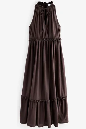 Next Tiered Jersey 100% Cotton Maxi Dress AU 20 Petite