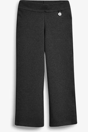 Next Charcoal Grey Regular Length Pull-On Cotton Rich Stretch Boot Cut School Trousers (3-16yrs) 13 Years (158cm)