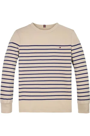 Tommy Hilfiger Blue Unisex Regular Fit 100% Cotton Stripe Long Sleeve T-Shirt 12 Years (152cm)