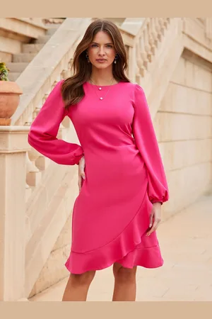 Sosandar Ruffle Hem Fit & Flare Dress AU 14