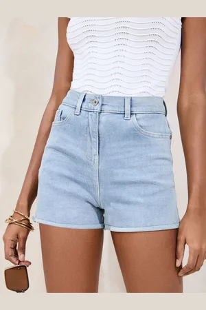 Lipsy London Denim Turn Up Shorts AU 16