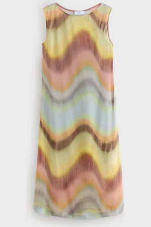 Paul Smith Mesh Pleat Swirl Midi Dress AU 6