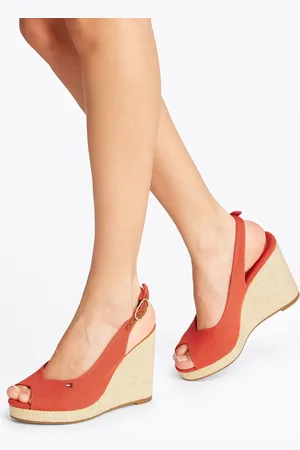 Tommy Hilfiger Mid Pink High Wedge Slingback Espadrilles AU 7 (EU 38)