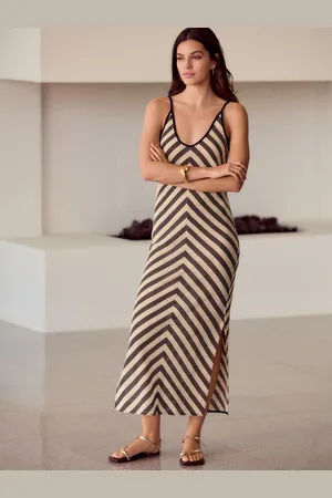 Next Crochet Strappy Midi Dress AU 10 Tall