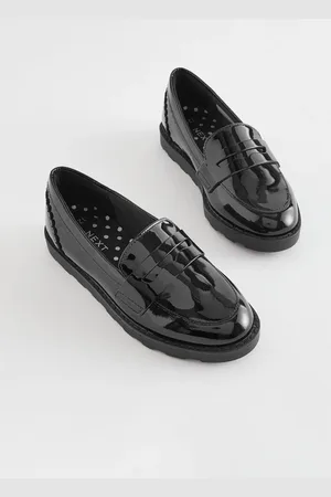 Next School Leather Slim Sole Loafers AU 10 (EU 28)