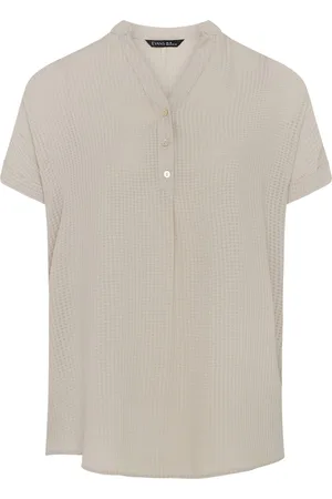 Evans Half Placket Short Sleeve Blouse AU 30-32