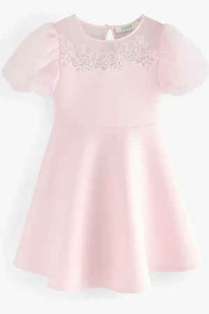 Ted Baker Floral Organza Panel Puff Sleeve Scuba Dress 11 Years (146cm)