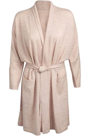 PURE LUXURIES LONDON Hallbeck Cashmere & Merino Wool Dressing Gown S