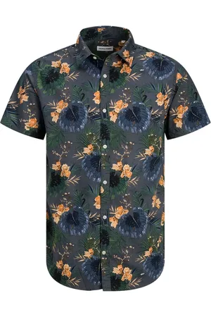 JACK & JONES Hawaiian Resort Short Sleeve 100% Cotton Shirt XL