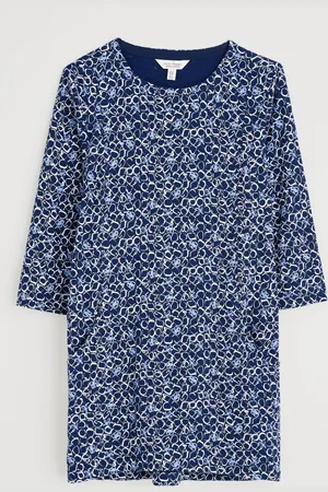 Seasalt Cornwall Blue Shore Foraging Printed 100% Cotton Tunic AU 10