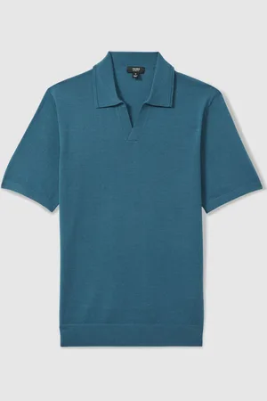 Reiss Duchie Merino Wool Open Collar Polo Shirt S