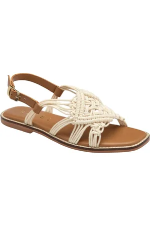 Ravel Cream Textile Weave Flat Sandals AU 6 (EU 37)