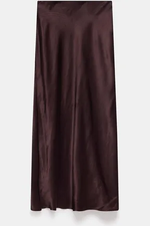 mint&berry Satin Slip Midi Skirt XL