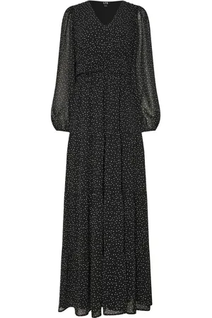 Long Tall Sally Chiffon Spot Tiered Maxi Dress AU 14 Tall