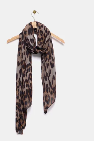 mint&berry Cream Leopard Print Scarf One