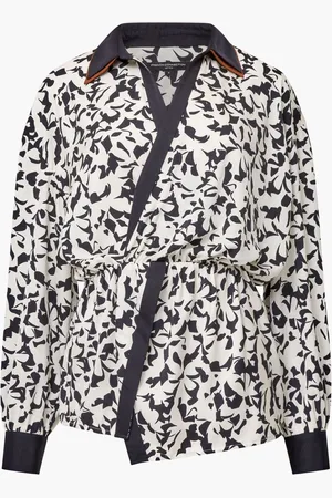 French Connection Blue Domasco Poly Twist Blouses M