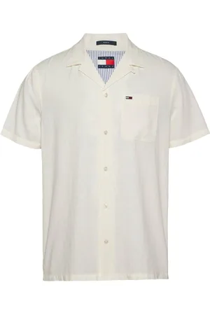 Tommy Hilfiger Linen Blend Short Sleeve Shirt L