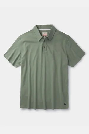 Aubin Blue Arnold Cotton Linen Polo Shirt L