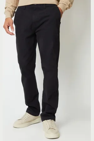 Threadbare Black Straight Leg Canvas Trousers With Stretch 34