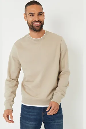Threadbare Natural Mock Crew Neck Sweatshirt XXL