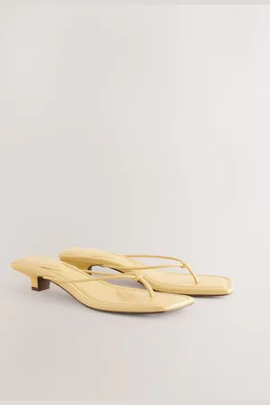 Next Buttermilk Forever Comfort Square Toe Post Low Heels eu43uk9