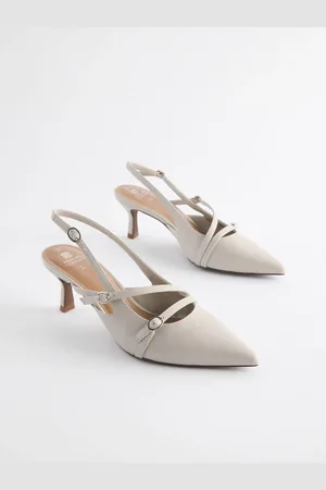Next Forever Comfort Leather Multi Buckle Slingback Heels AU 5.5 (EU 36)