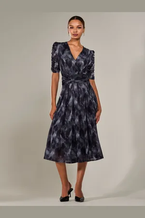 Jolie Moi Ruched Sleeve Mesh Maxi Dress 12