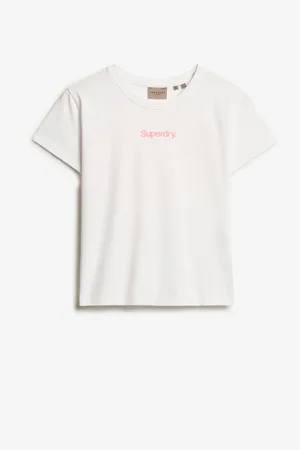 Superdry White Core Logo City Slim Fit T-Shirt AU 14
