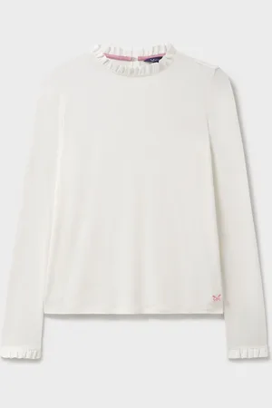 J.Crew Company White Frill Collar Layering Top AU 12