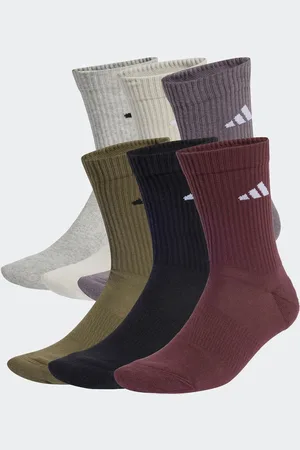 adidas Green New Logo Crew Socks 6 Pack UK 13