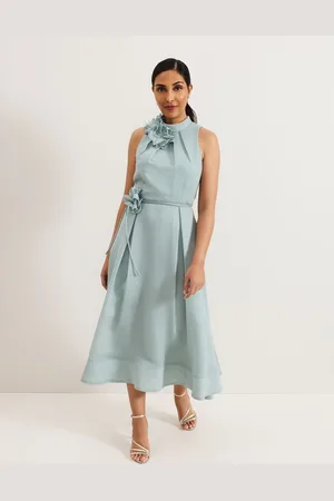 Phase Eight Petite Senita floral Detail Midi Dress AU 12
