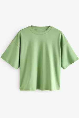 Next Matcha Green Oversized Relaxed Fit 100% Cotton Boxy Heavyweight Crew Neck T-Shirt XL
