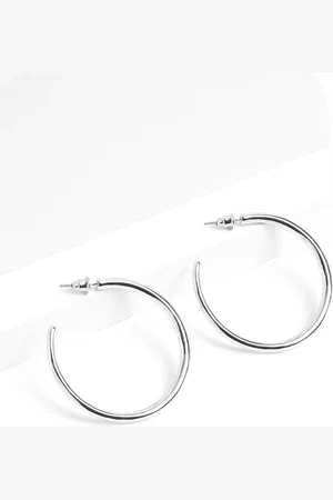 Next Silver Tone Taper Hoop Earrings One