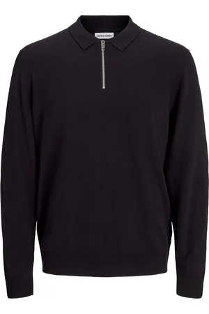 JACK & JONES Quarter Zip Knitted Polo Shirt S