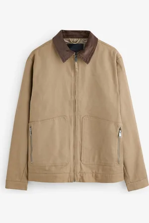 Threadbare Brown 100% Cotton Corduroy Collar Lightweight Jacket medium