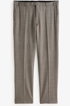 Remus Brown Tapered Fit Wool Rich Trousers 42W x 31L (UK 42 R)