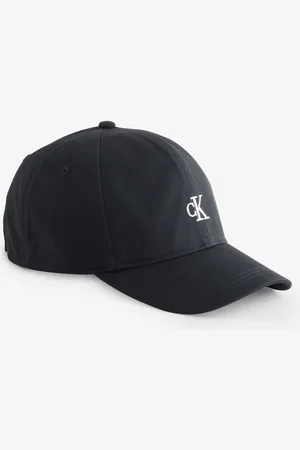 Calvin Klein Black Monogram 100% Organic Cotton Baseball Cap