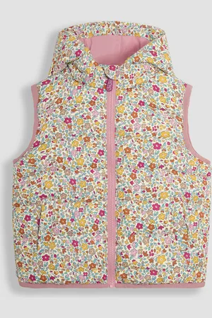 JoJo Maman Bébé Cream Floral Quilted Puffer Gilet 3