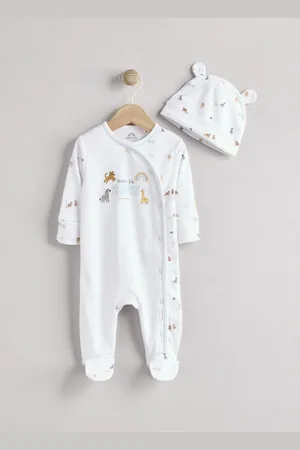 Next White Born in 2025 Baby Sleepsuit & Hat Set (0-9mths) 6