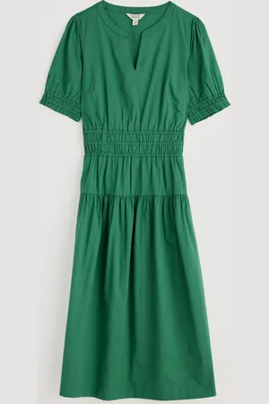 Seasalt Cornwall Edith Smocked 100% Cotton Midi Dress AU 24