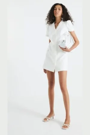 River Island Frill Linen Tailored Dress 18