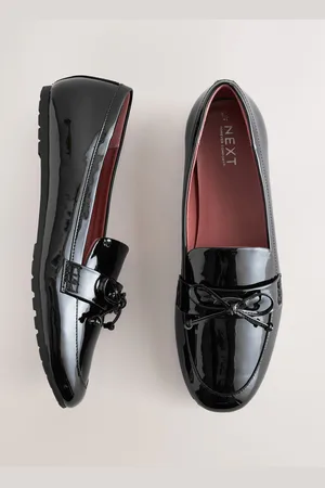 Next Forever Comfort Round Toe Patent Bow Detail Loafer Ballet Shoes AU 6 (EU 37)
