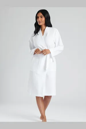 Loungeable White 100% Cotton Waffle Robe XL