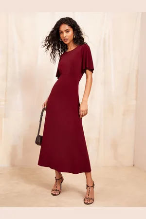 Friends Like These Petite ITY Flutter Short Sleeve Midi Dress AU 20