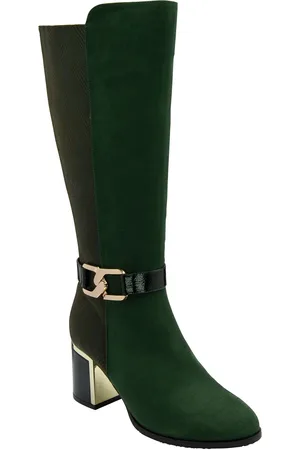 Lotus Green Heeled Knee High Boots AU 7 (EU 38)