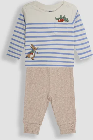 JoJo Maman Bébé Ecru 2-Piece Peter Rabbit Top & Rib Legging Set 3