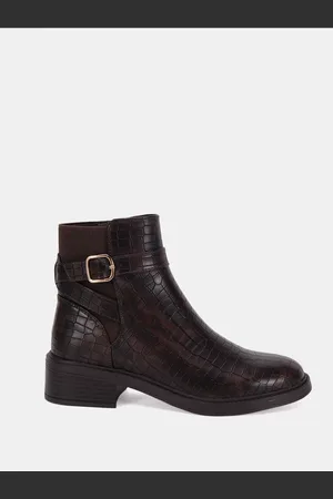 Novo Brown Regular Fit Darya Buckle Chelsea Boots AU 5 (EU 36)