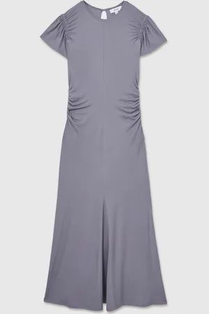 Reiss Helia Modal Blend Ruched Jersey Dress AU 14