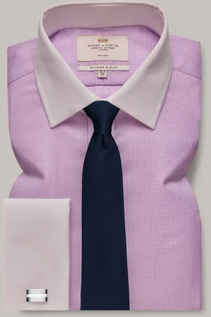 Hawes & Curtis Dogtooth 100% Cotton Shirt AU 41 Regular